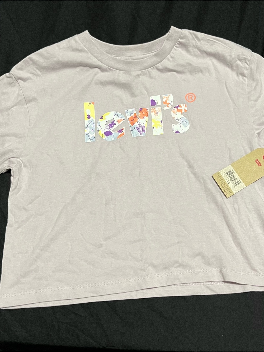 Levi's Girls' Lavender Tee with Floral Logo